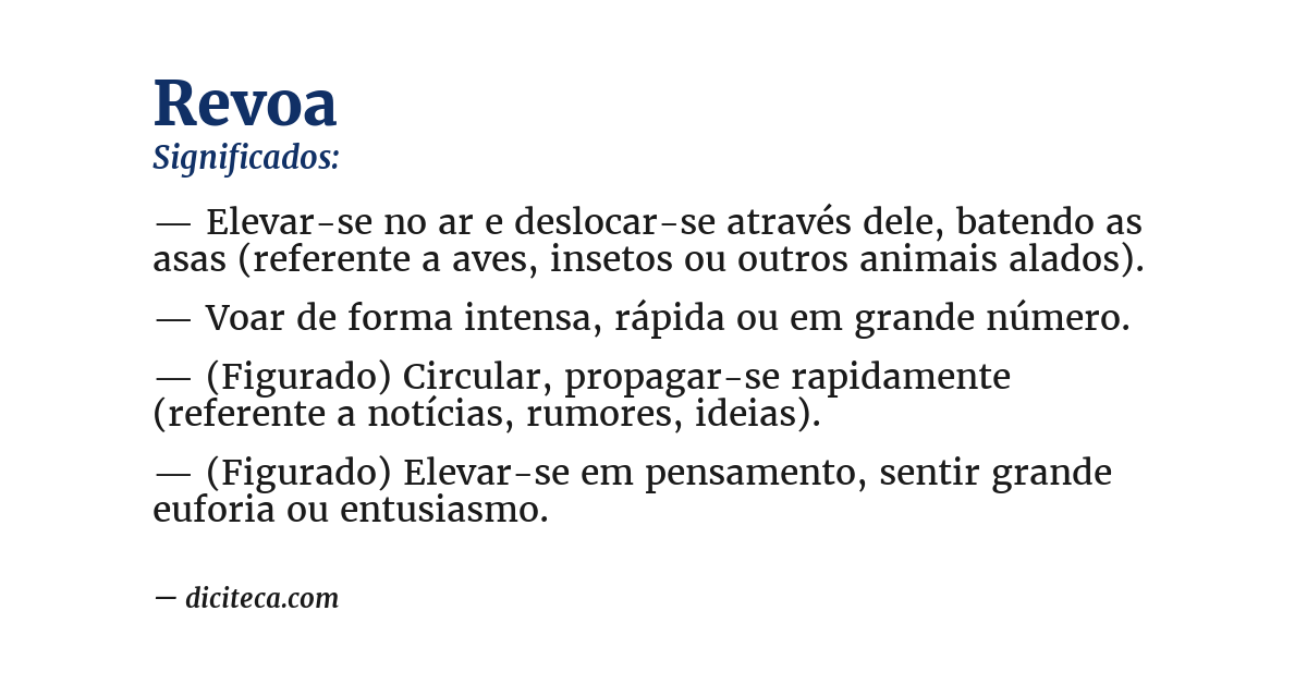 Significado de revoa