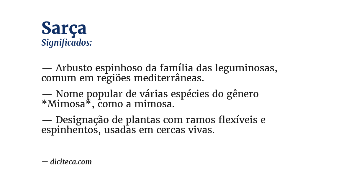 Significado de sarça