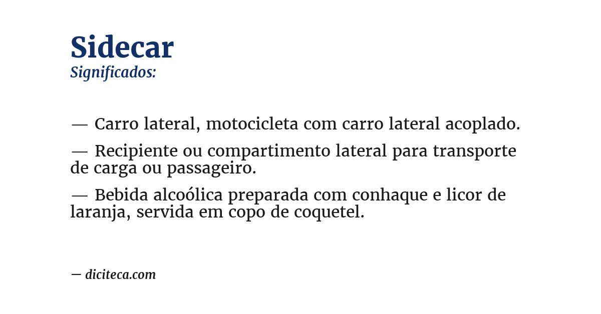 Significado de sidecar