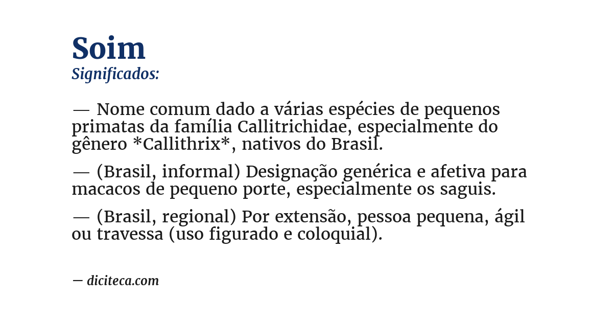 Significado de soim