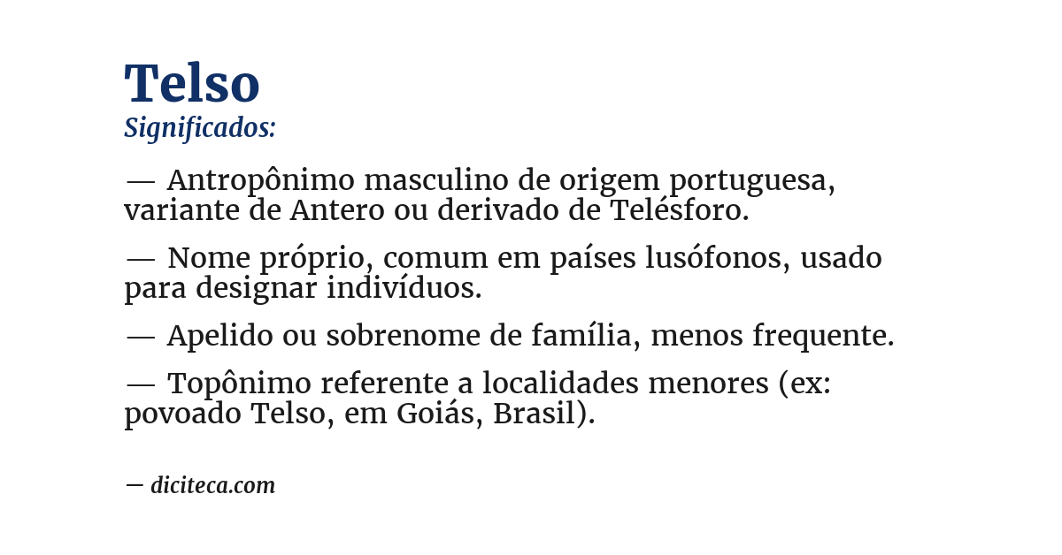 Significado de telso