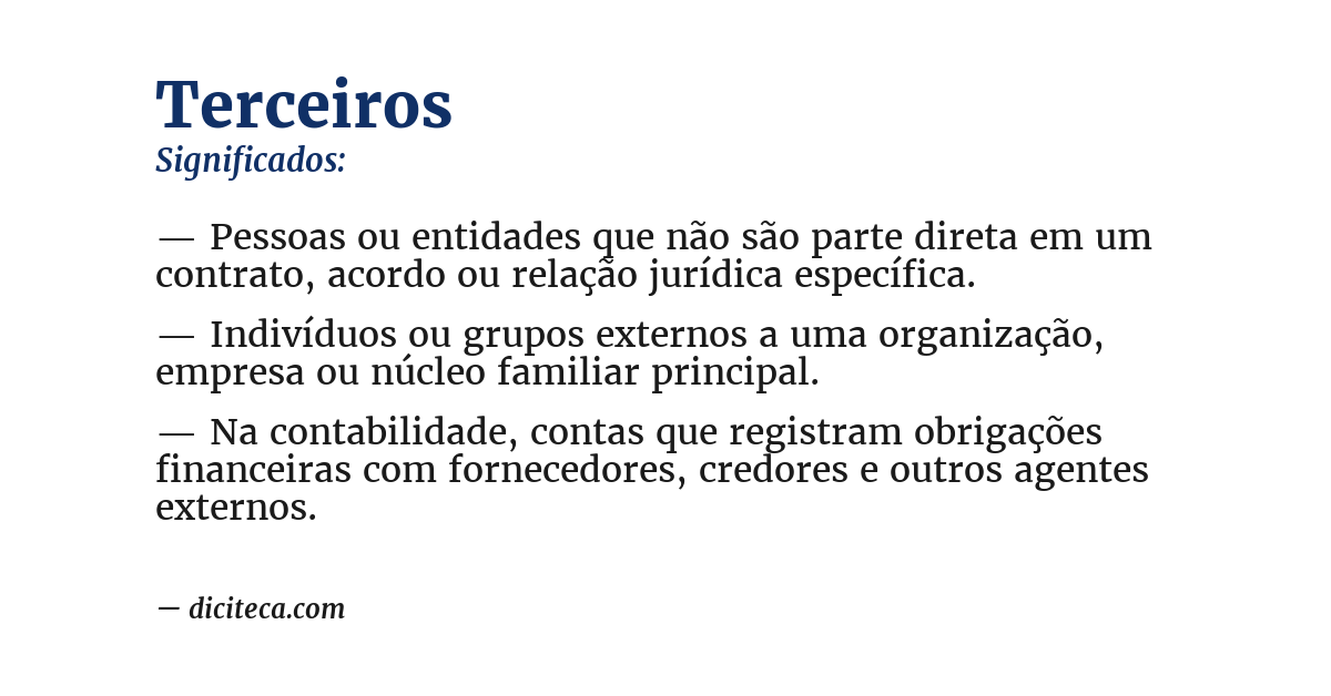 Significado de terceiros