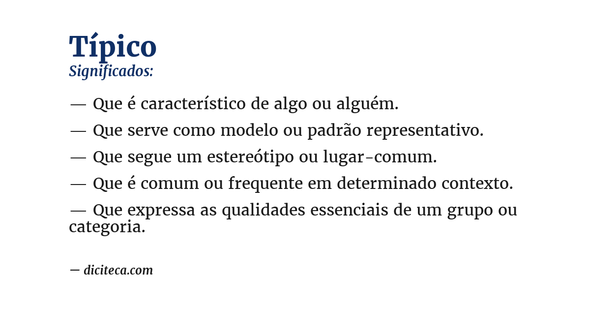 Significado de típico