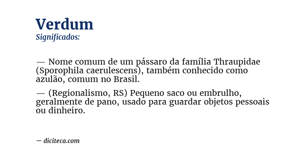 Significado de verdum