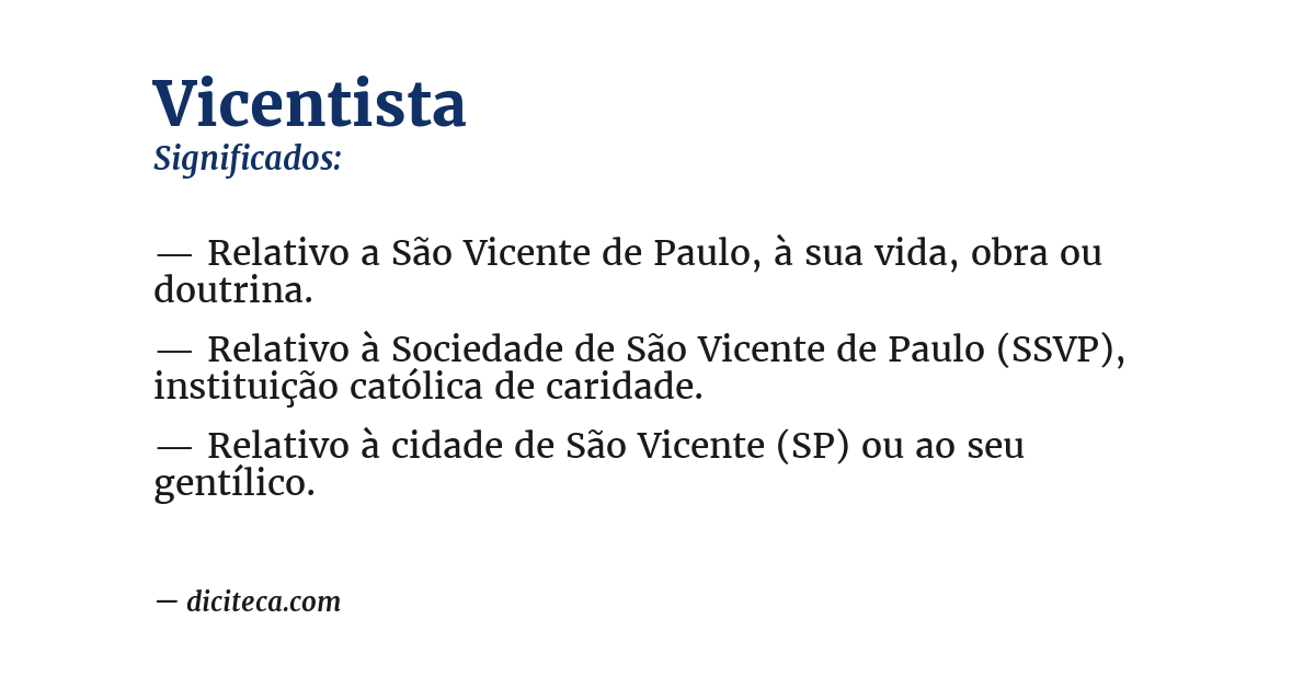 Significado de vicentista