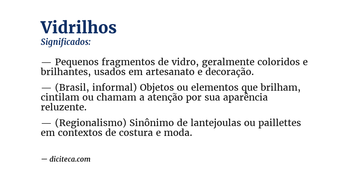 Significado de vidrilhos