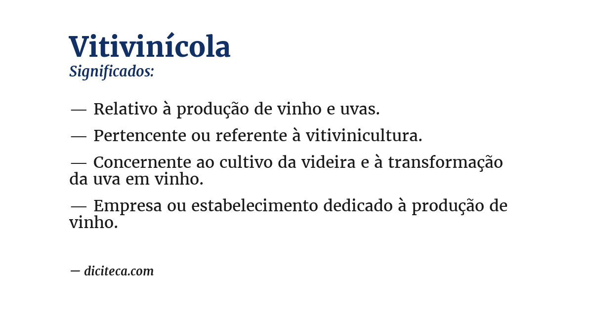 Significado de vitivinícola