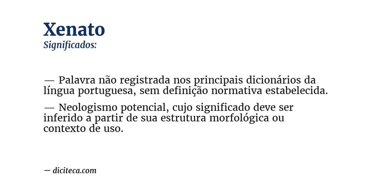 Significado de xenato