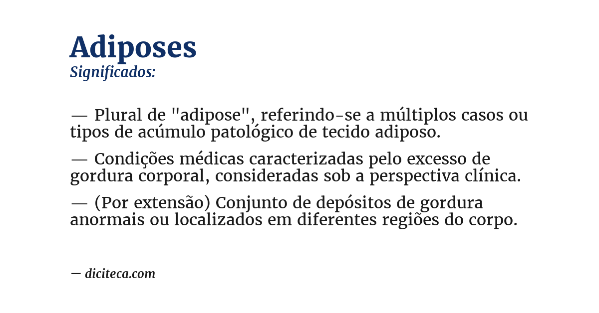 Significado de adiposes
