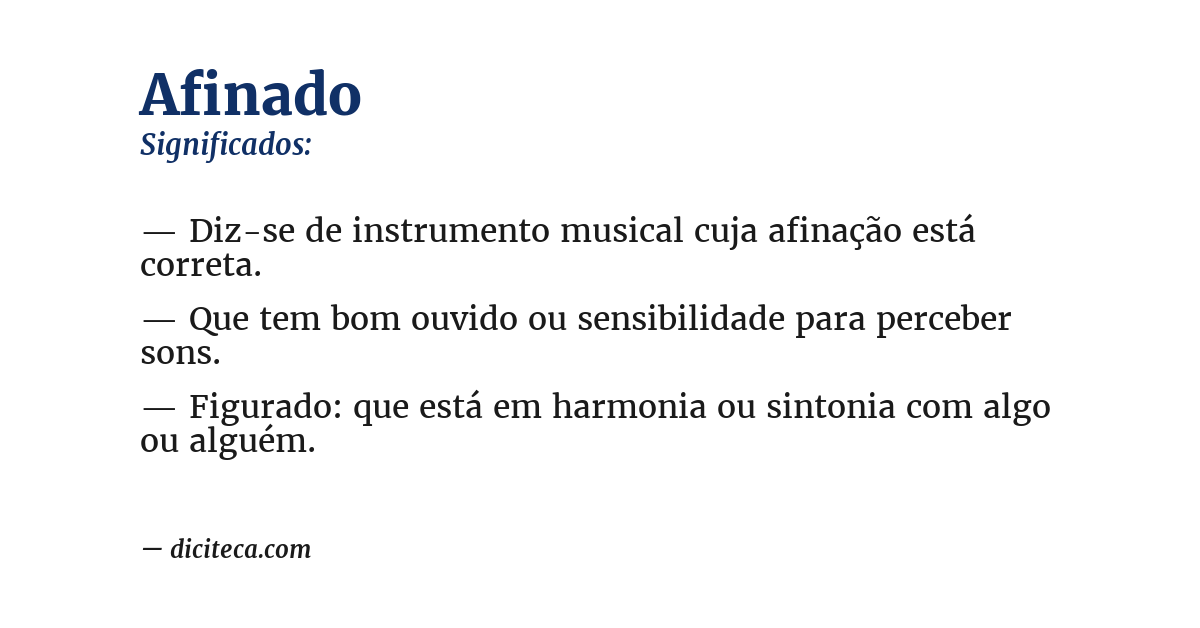 Significado de afinado