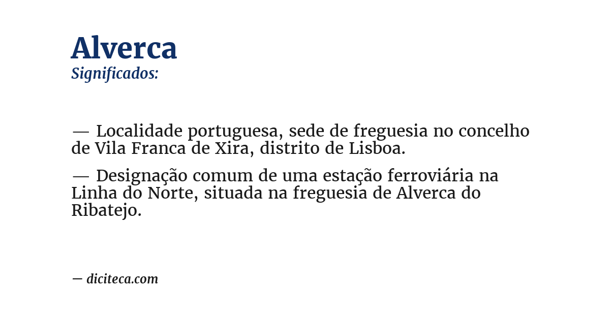 Significado de alverca