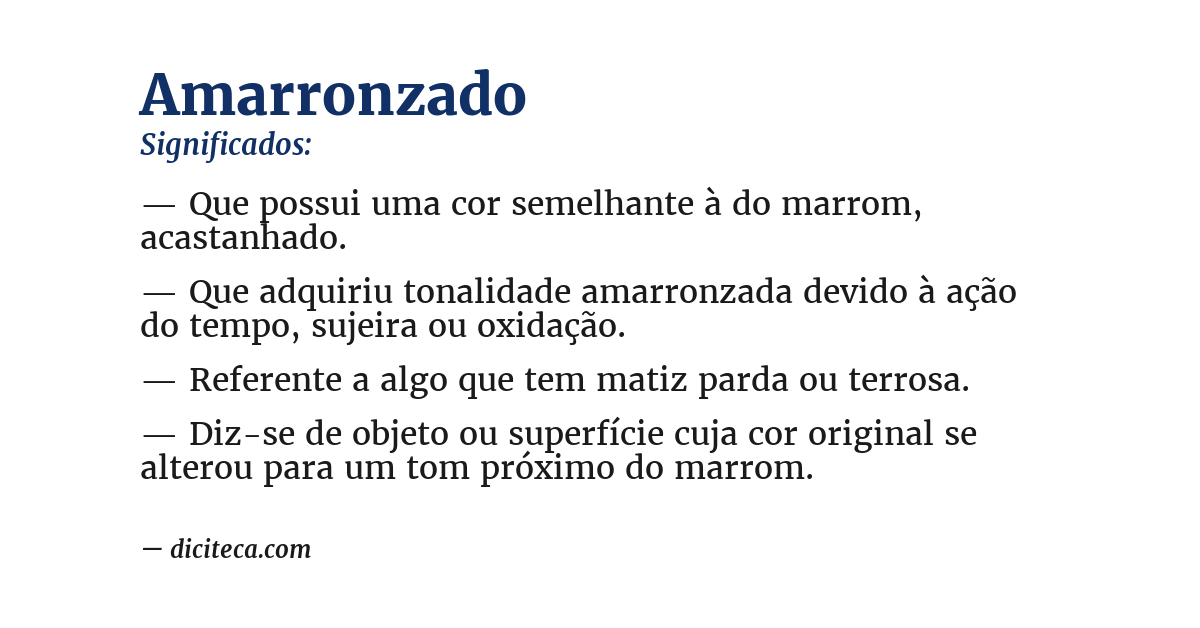 Significado de amarronzado