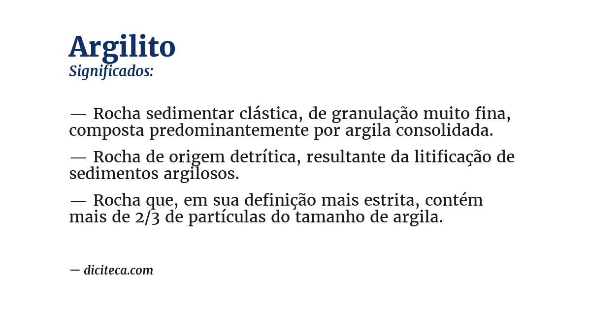 Significado de argilito