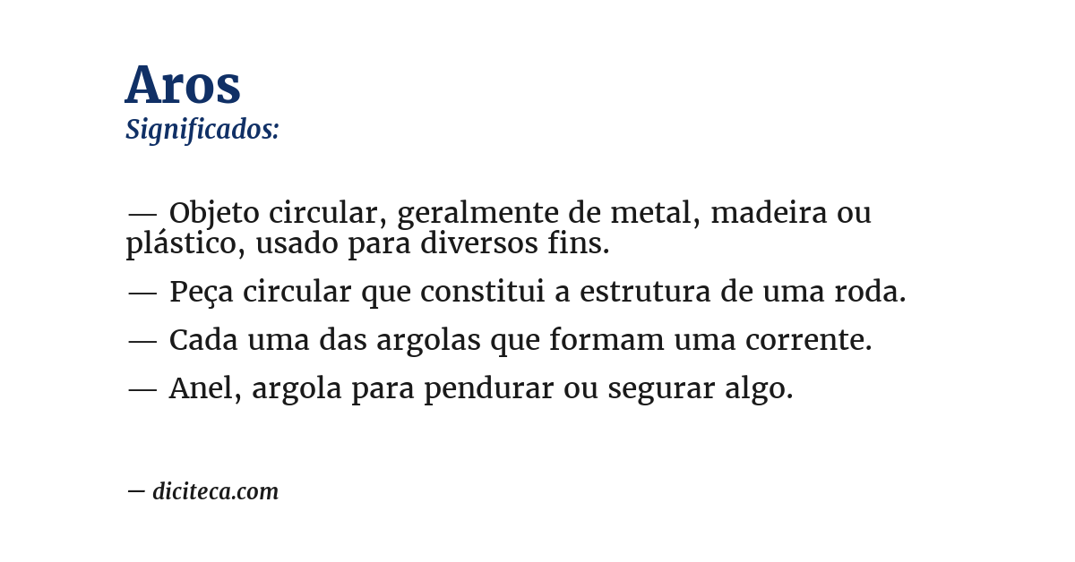 Significado de aros