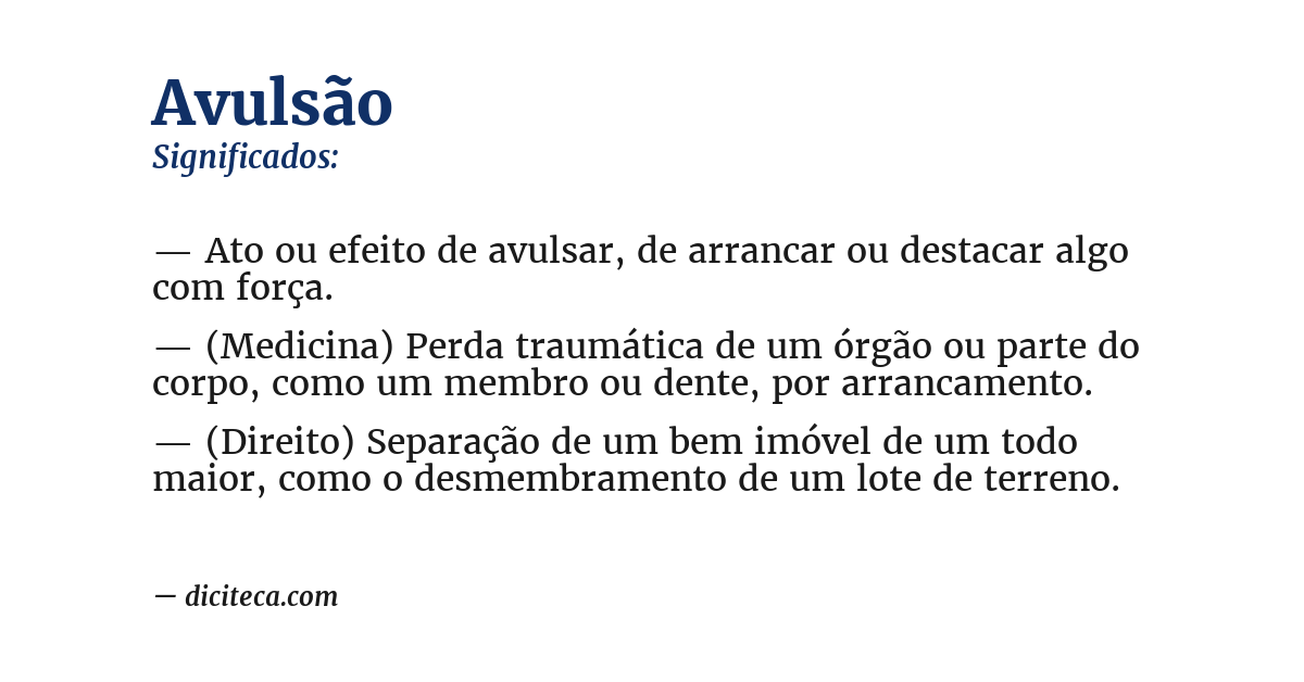 Significado de avulsão