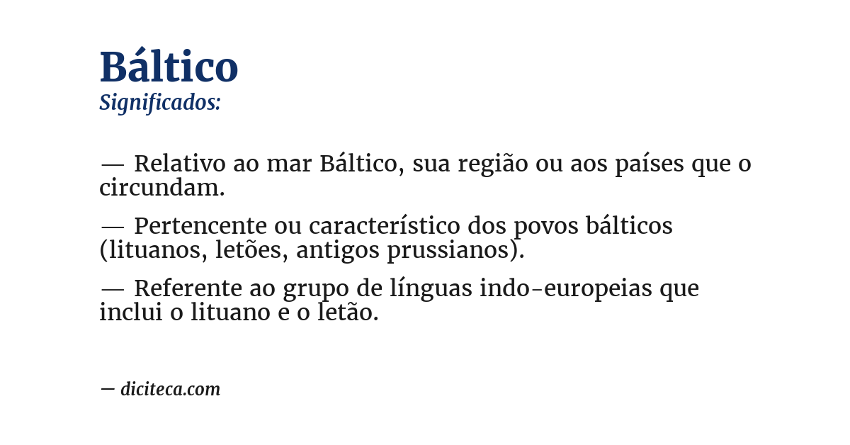 Significado de báltico
