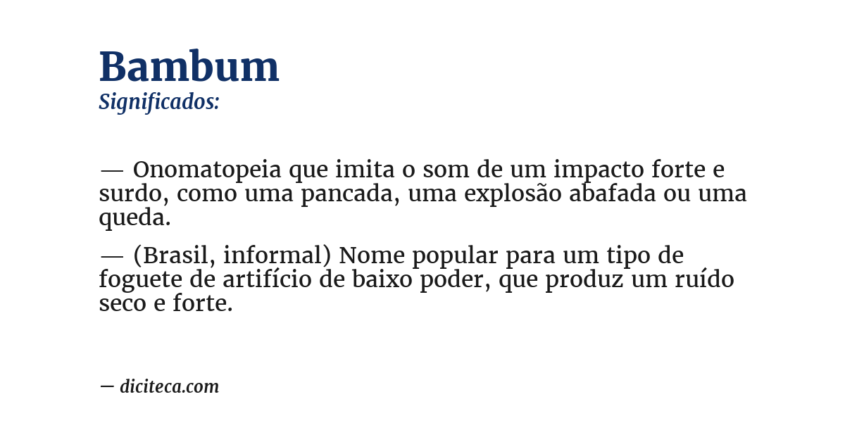 Significado de bambum