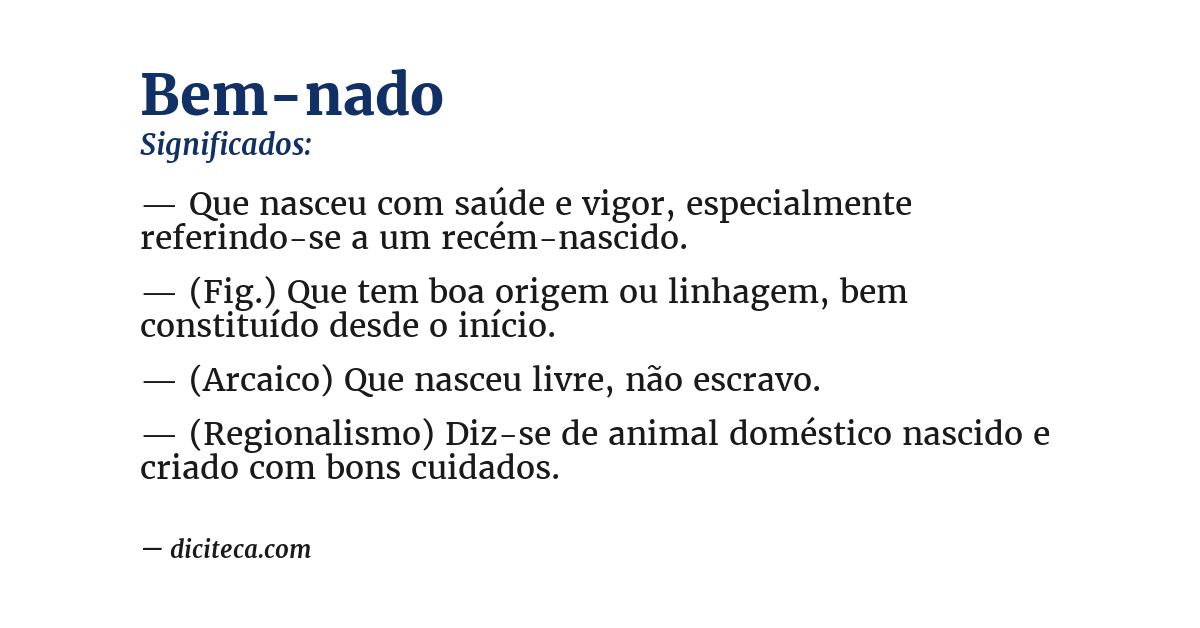 Significado de bem-nado