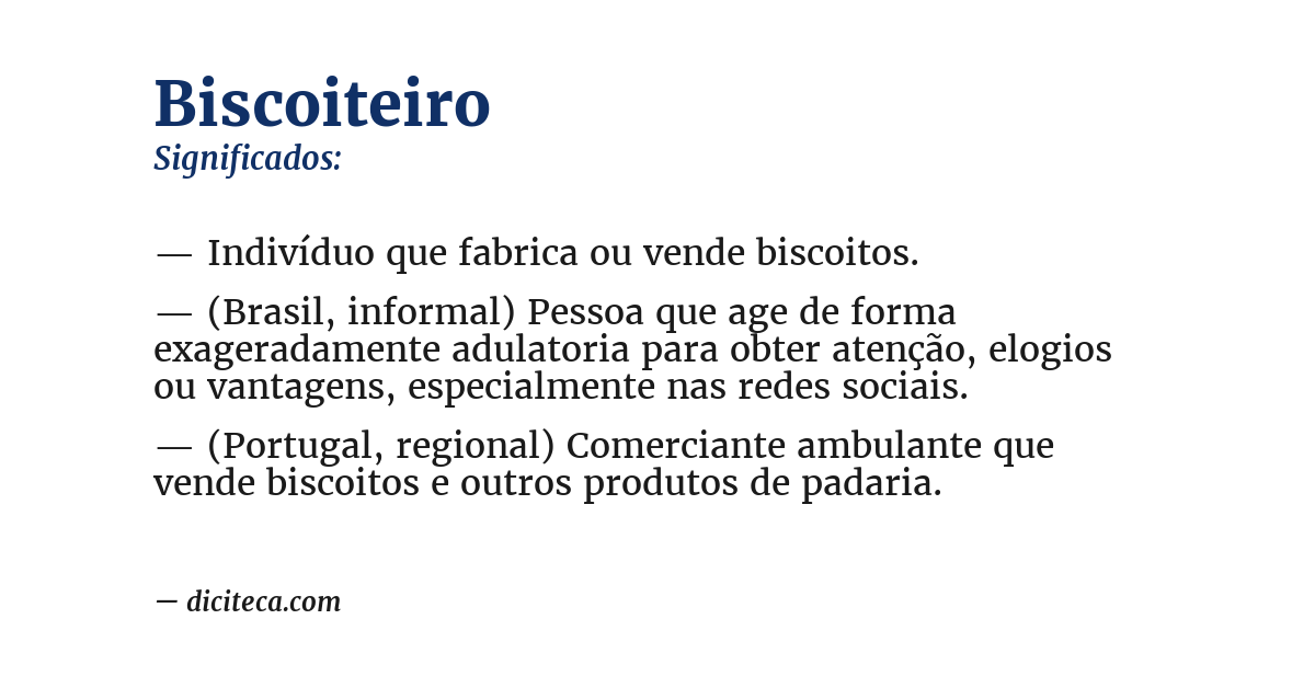 Significado de biscoiteiro