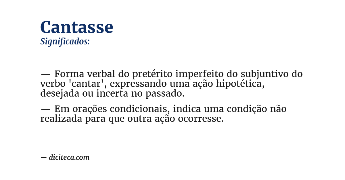 Significado de cantasse