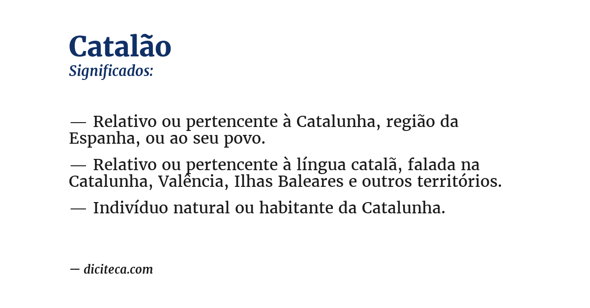 Significado de catalão