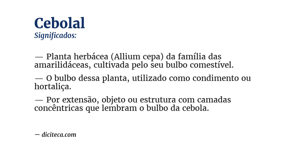 Significado de cebolal