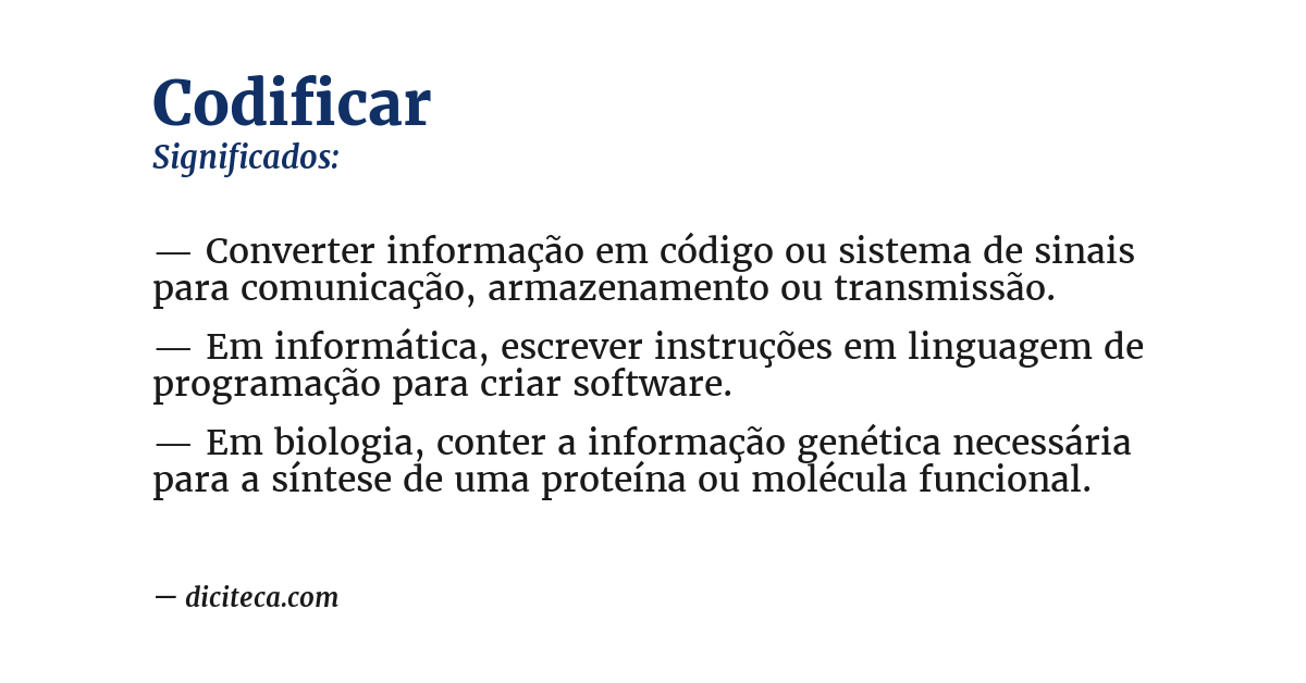 Significado de codificar