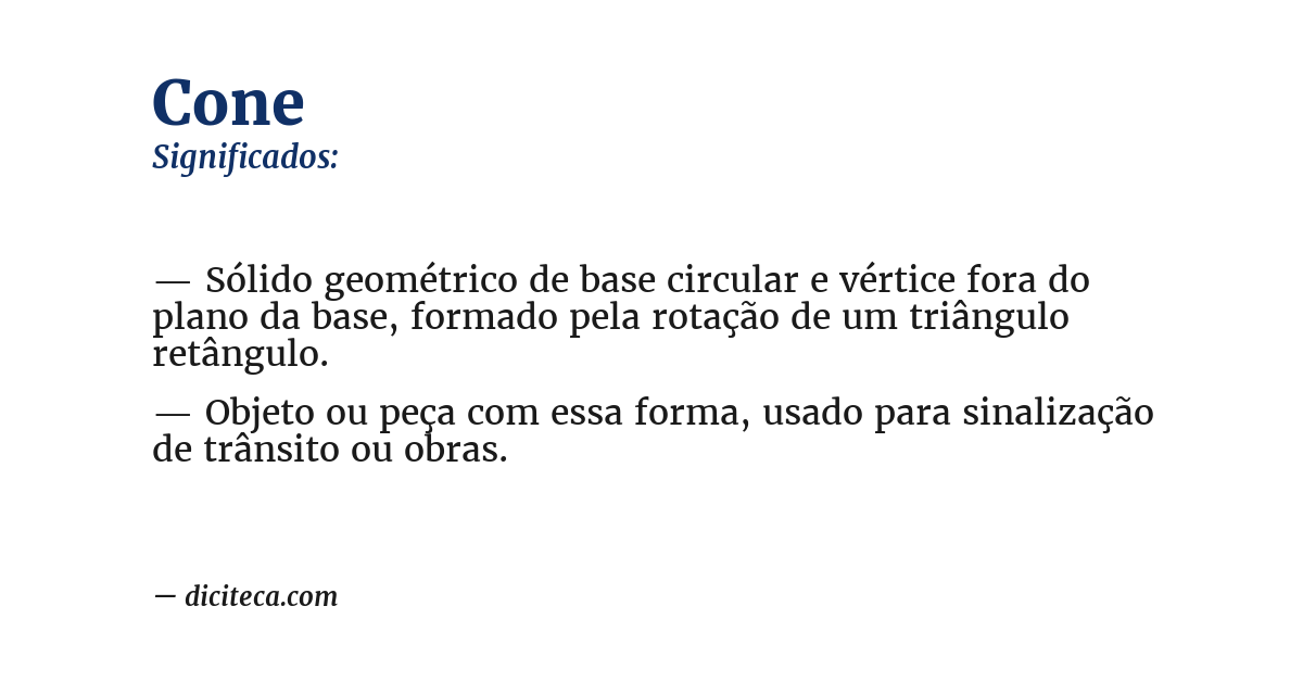 Significado de cone