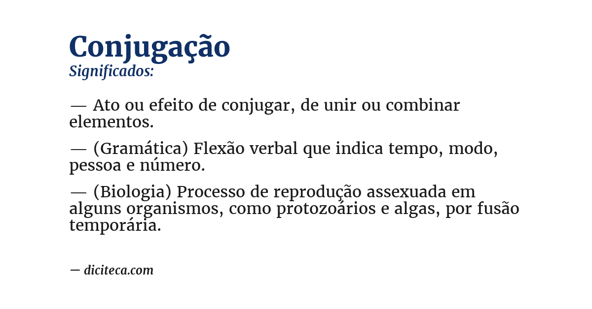 Significado de conjugação