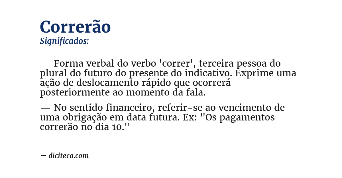 Significado de correrão