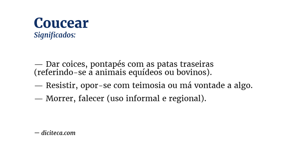 Significado de coucear