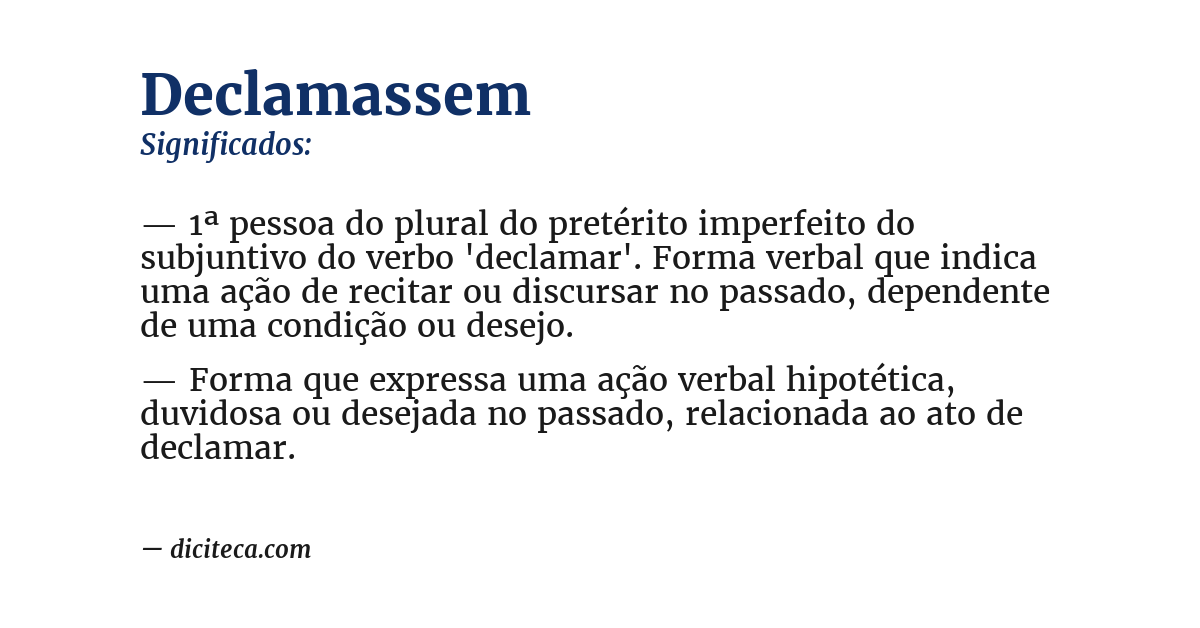 Significado de declamassem