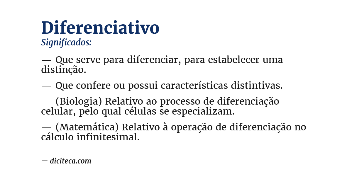Significado de diferenciativo