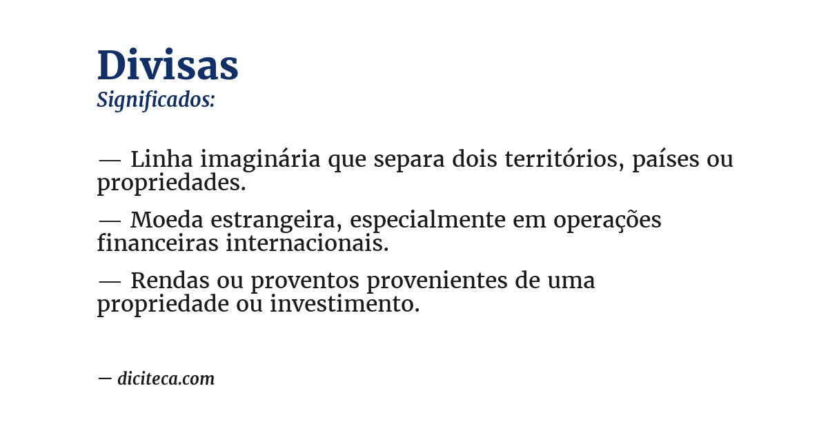 Significado de divisas