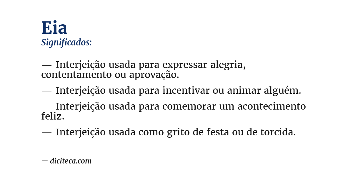 Significado de eia