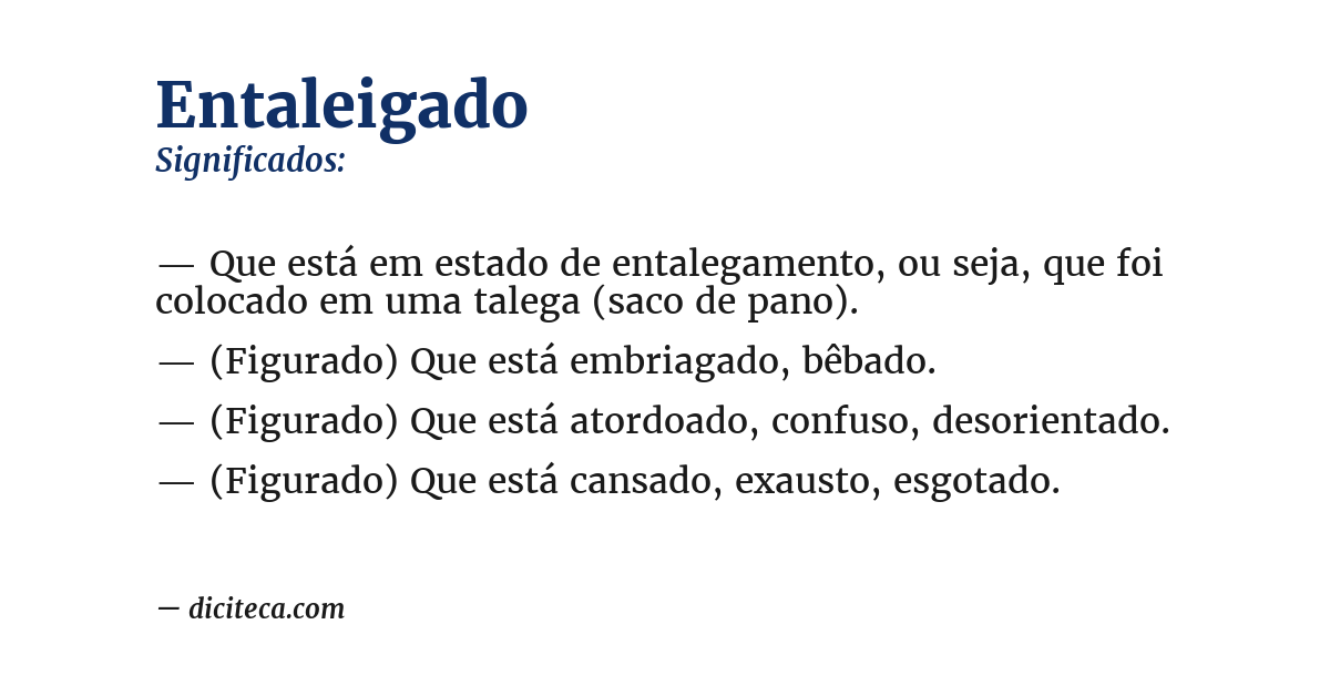 Significado de entaleigado