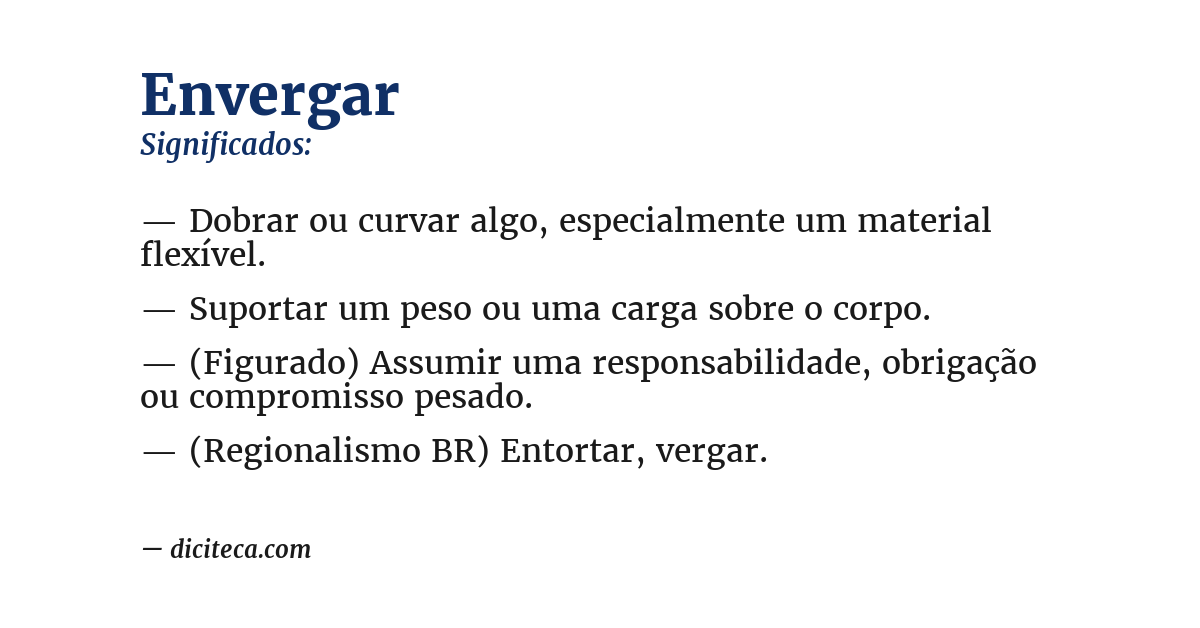 Significado de envergar