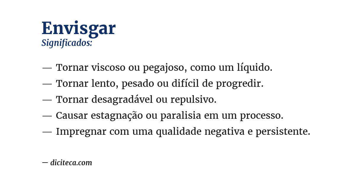Significado de envisgar