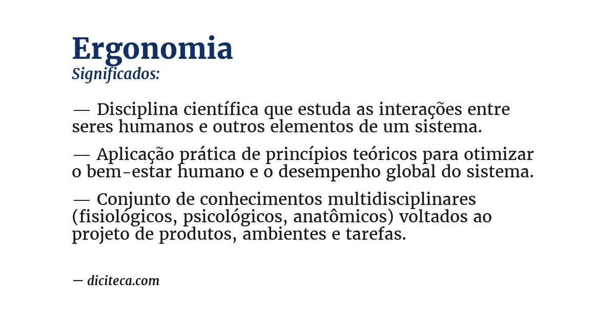 Significado de ergonomia