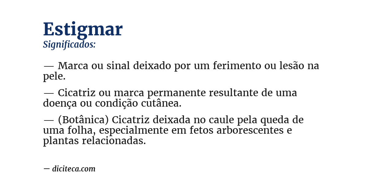 Significado de estigmar