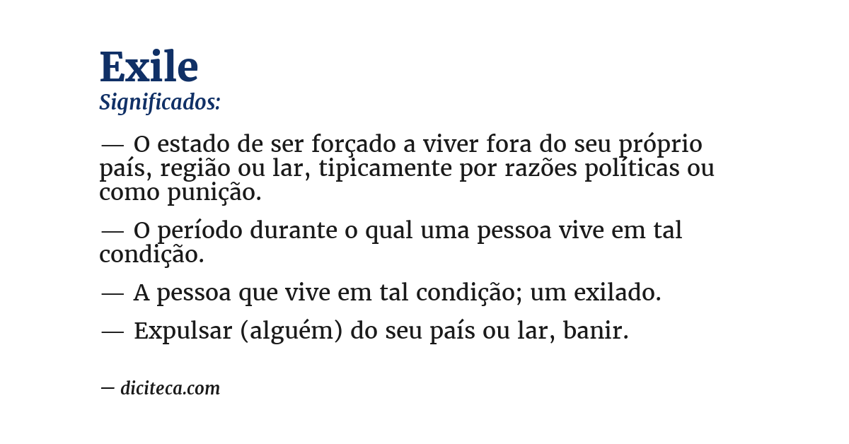 Significado de exile