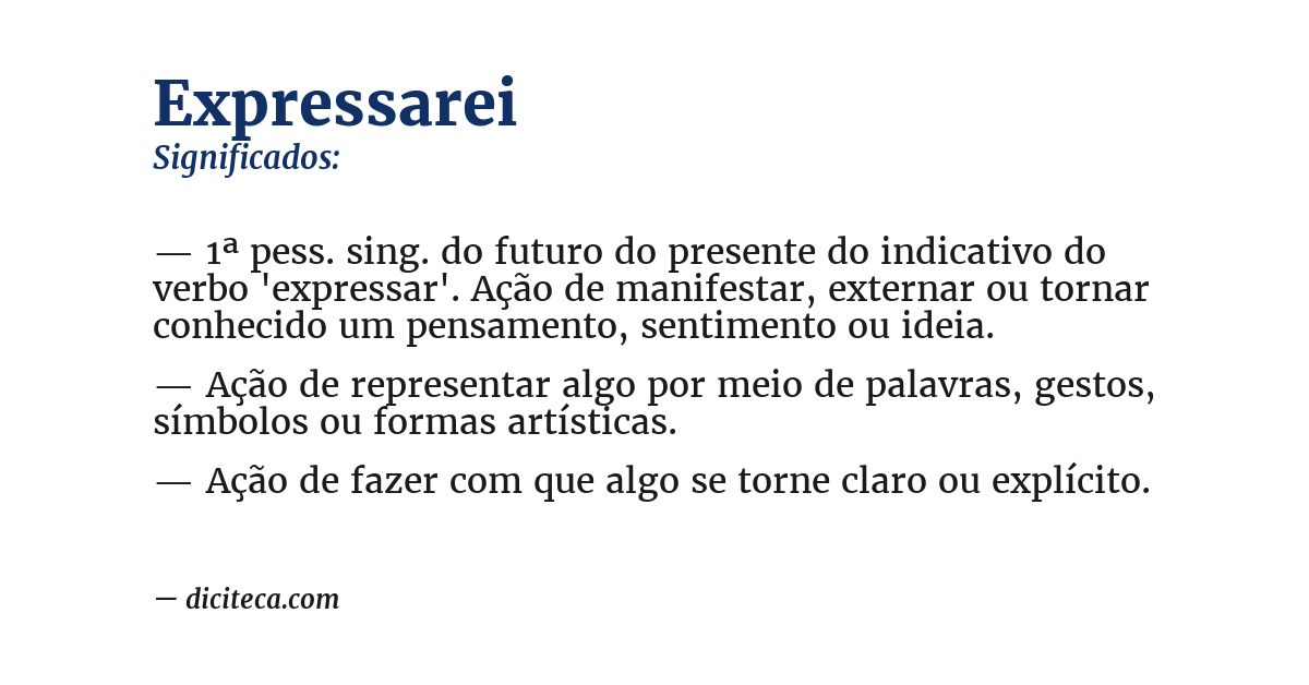 Significado de expressarei