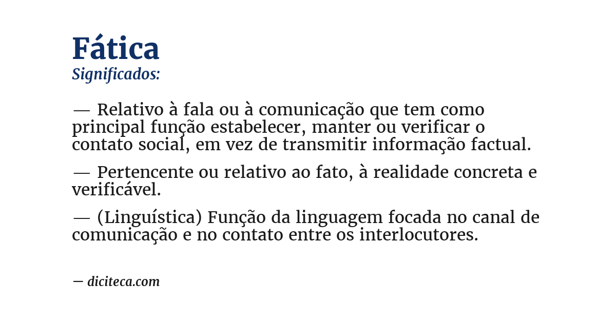 Significado de fática