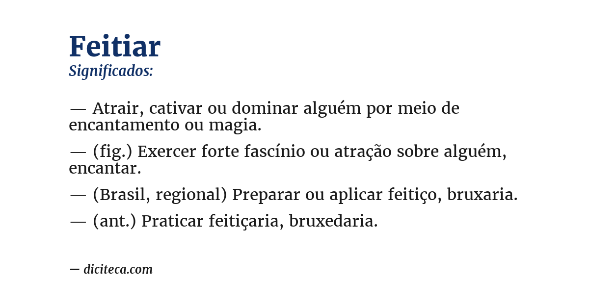 Significado de feitiar
