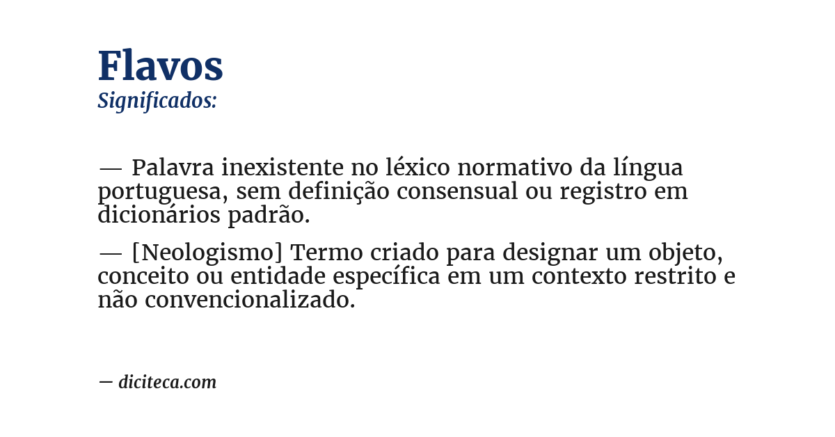 Significado de flavos