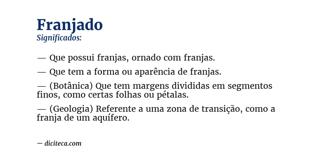 Significado de franjado