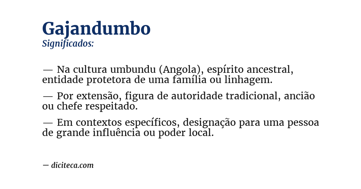Significado de gajandumbo