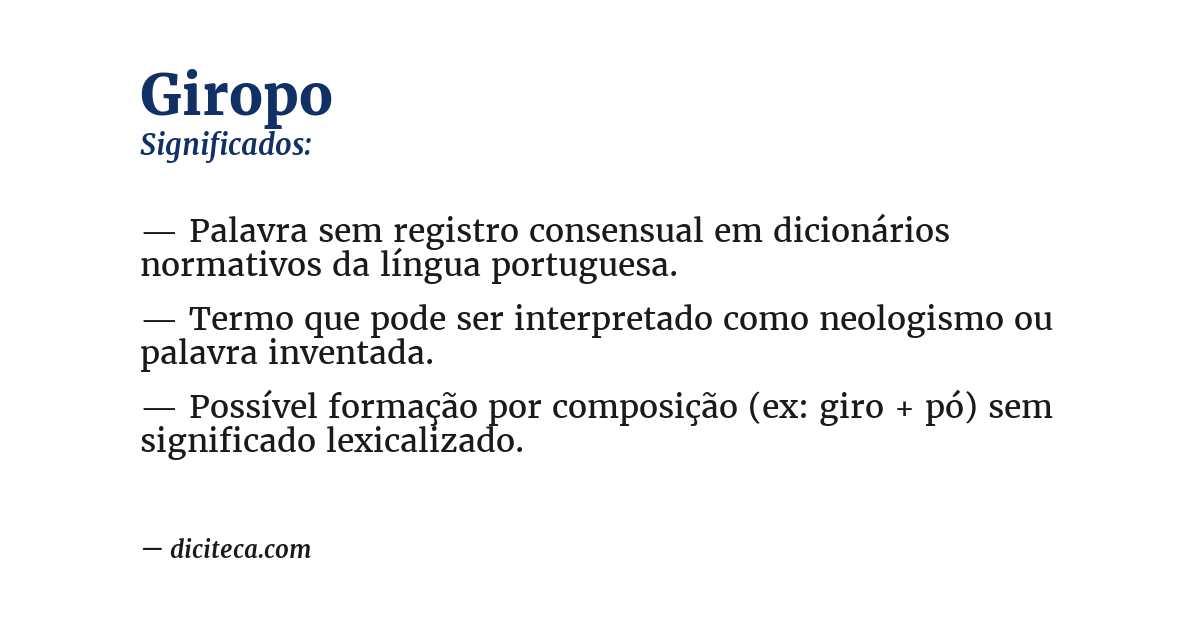 Significado de giropo