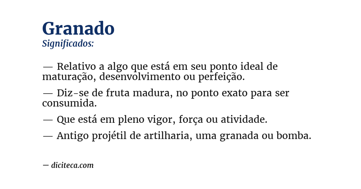 Significado de granado