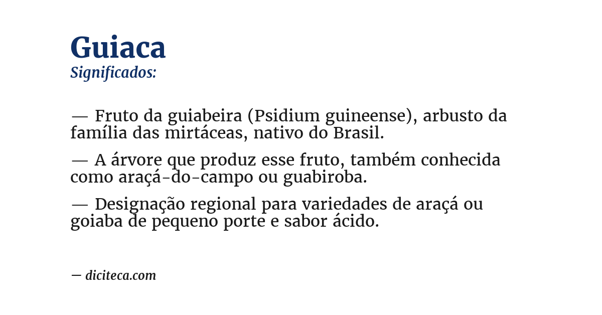 Significado de guiaca